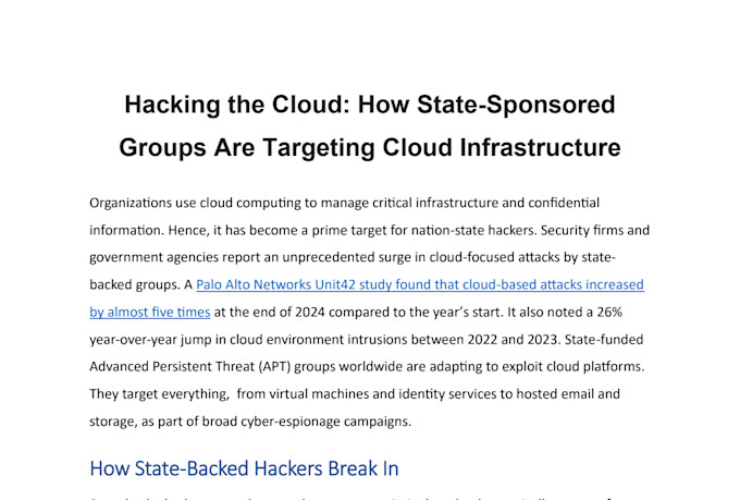 write about how cybersecurity affects global conflicts